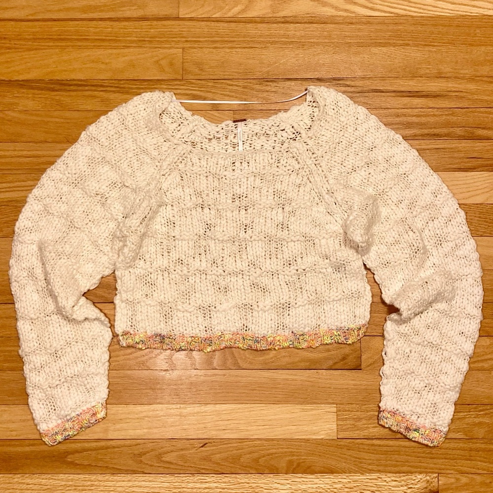 NWT Free People Crop Knit Sweater